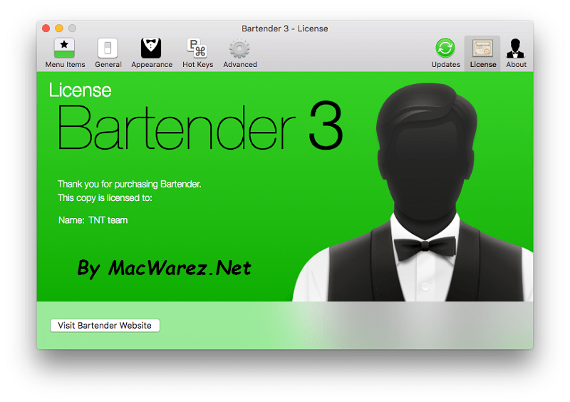 Bartender 3.0.12 crack plus license key for mac